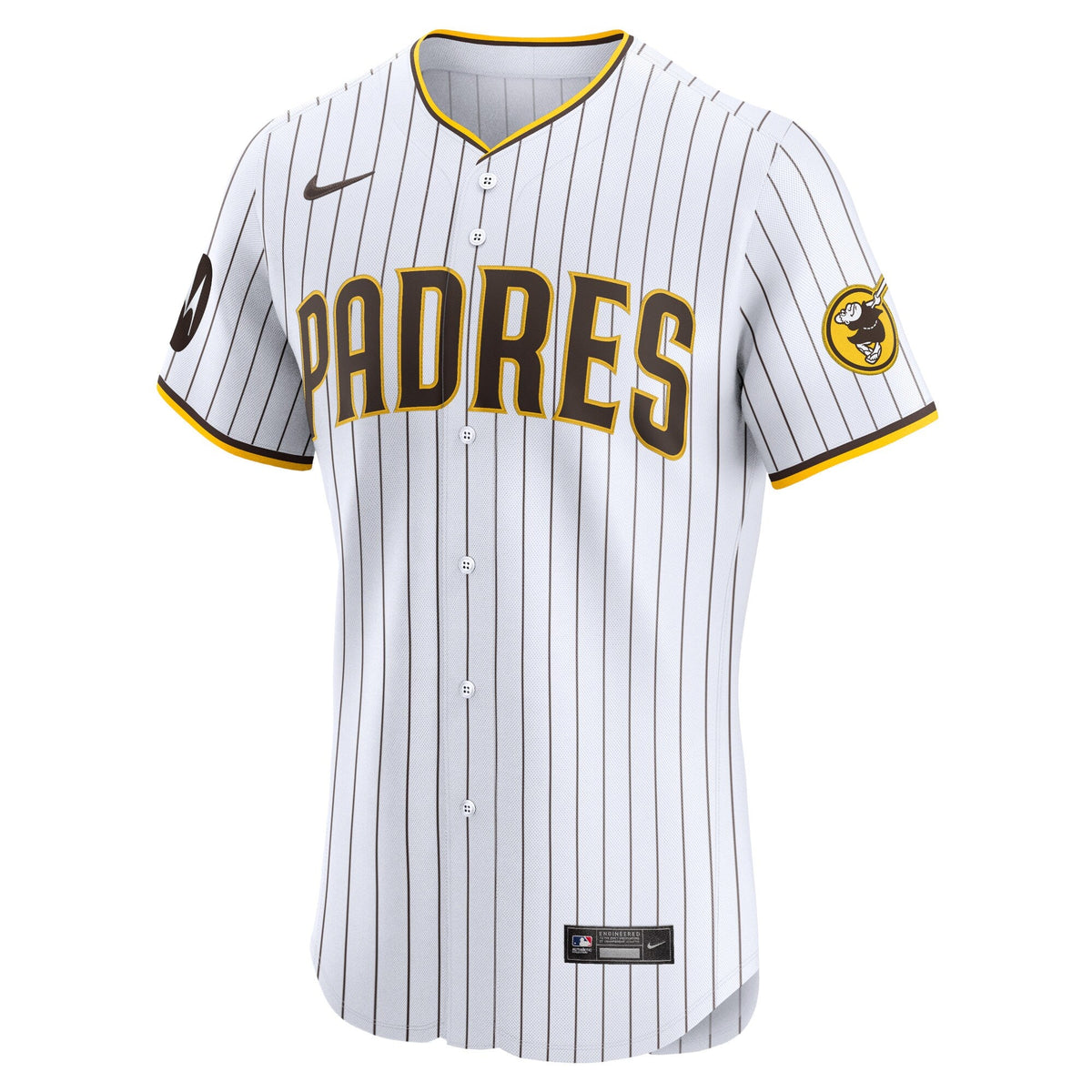 San Diego Padres Tony Fernández White Home Elite Sponsor Patch Player Baseball Jersey