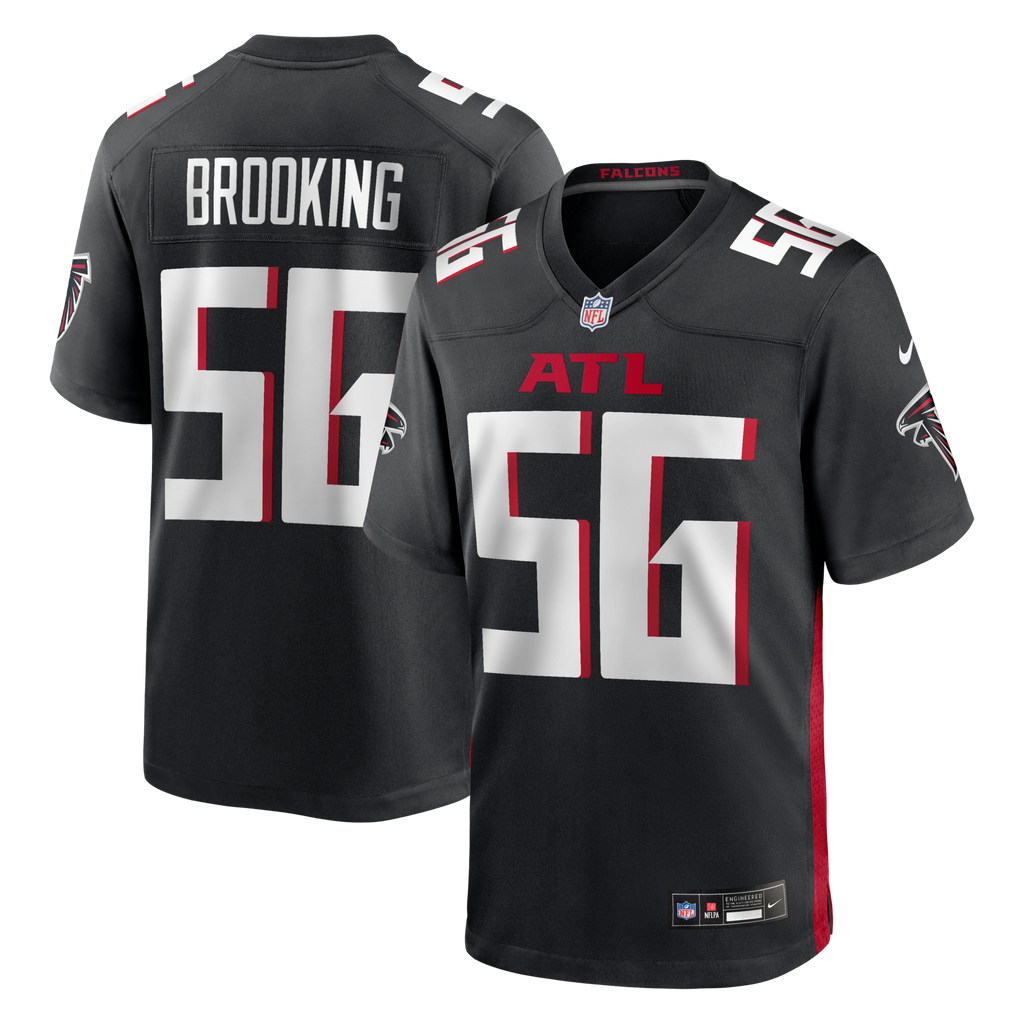 Atlanta Falcons Keith Brooking Black Game Retired Player Football Jersey