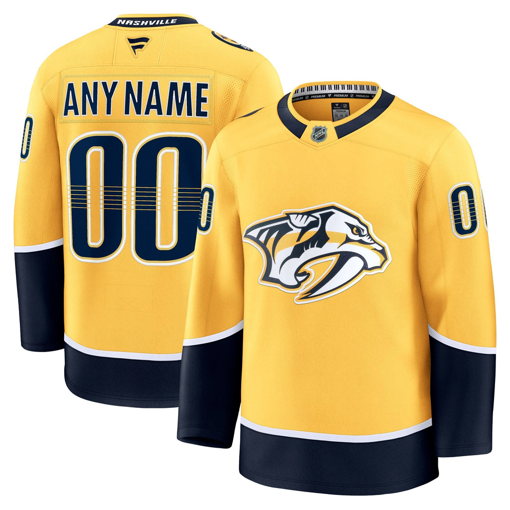 Nashville Predators Gold Home Premium Custom Jersey