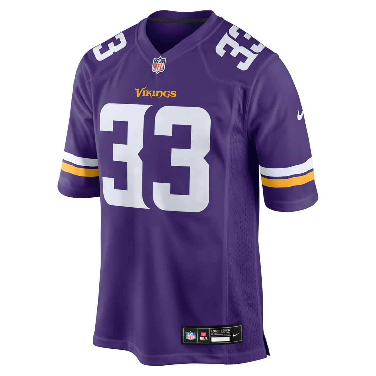 Minnesota Vikings Aaron Jones Purple Game Player Football Jersey