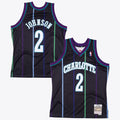 Charlotte Hornets Larry Johnson 1992 Reload Swingman Jersey - Black