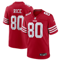 San Francisco 49ers Jerry Rice Scarlet Retired Game Player Football Jersey