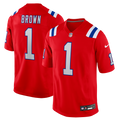 New England Patriots A.J. Brown Red Game Football Jersey