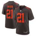 Cleveland Browns Denzel Ward Brown Alpha Dawg Game Football Jersey