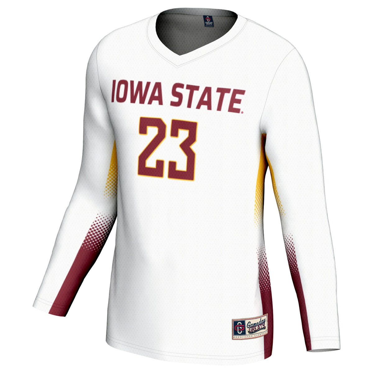 #1 Iowa State Cyclones Lightweight Volleyball Jersey - White
