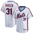 New York Mets Mike Piazza White Throwback Cooperstown Collection Limited Baseball Jersey