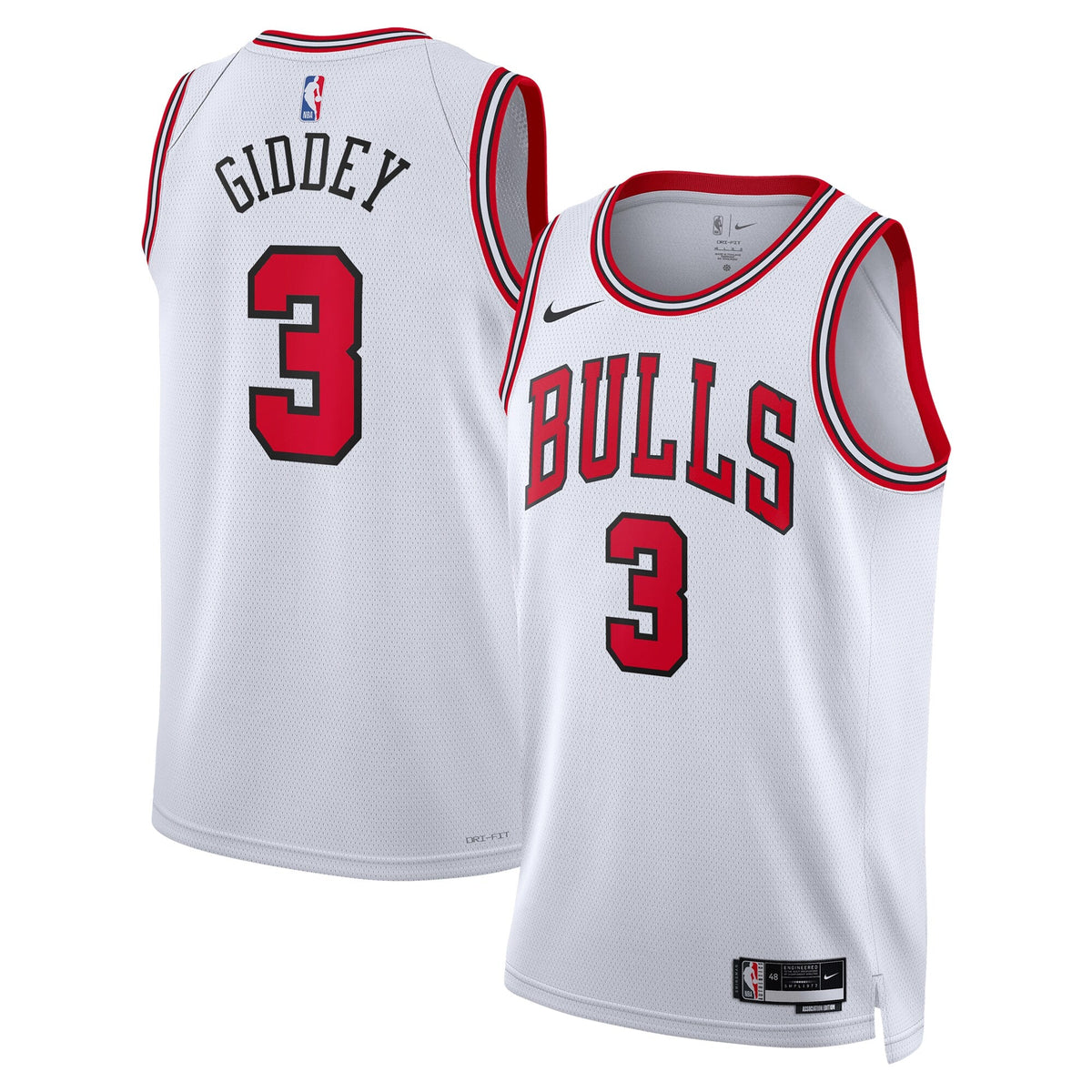 Chicago Bulls Association Edition Swingman Jersey - White - Josh Giddey