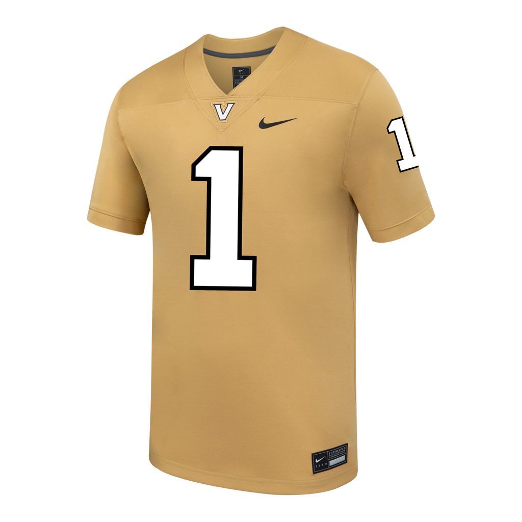 #1 Gold Vanderbilt Commodores Replica Football Jersey