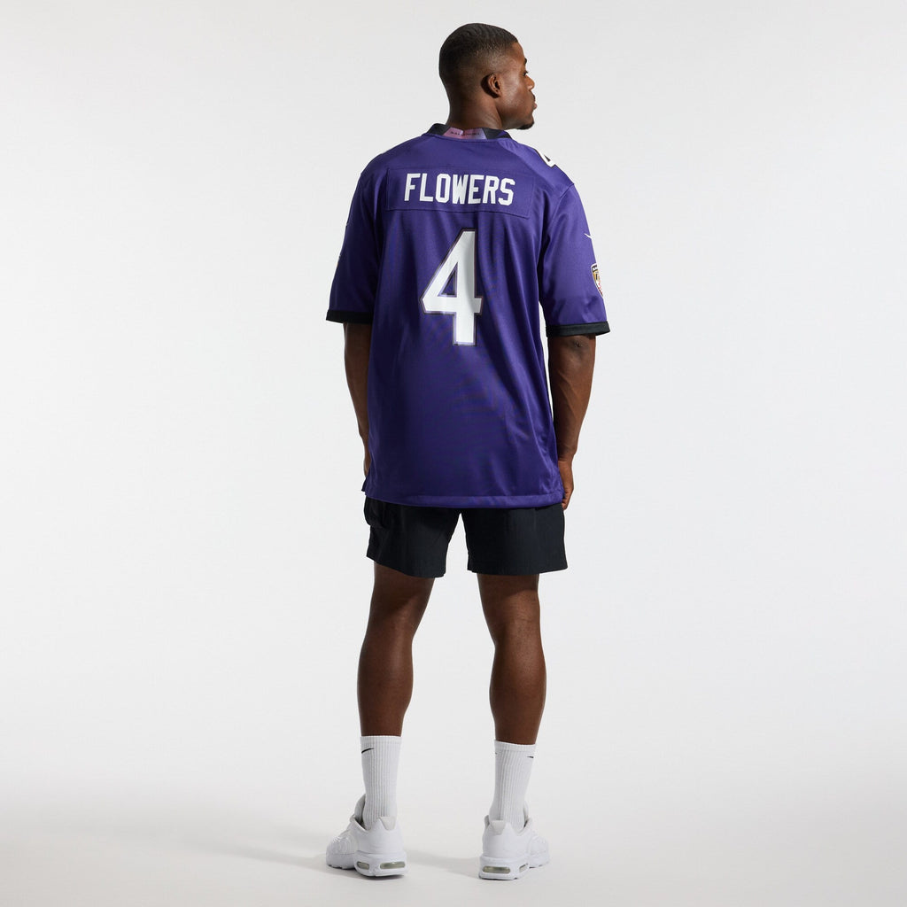 Baltimore Ravens Zay Flowers Purple Team Game Football Jersey