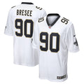 New Orleans Saints Bryan Bresee White Game Football Jersey
