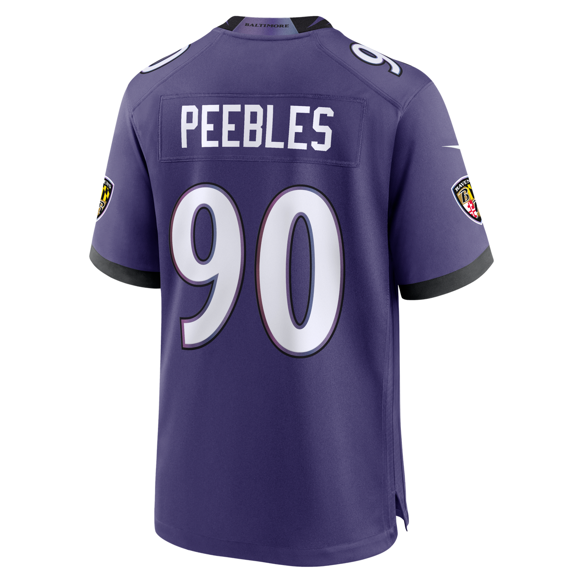 Baltimore Ravens Aeneas Peebles Purple Team Game Football Jersey