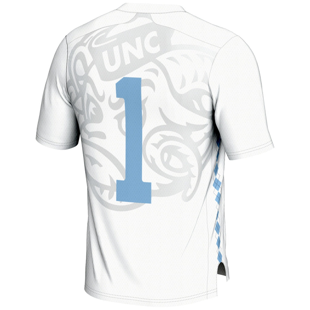 #1 White North Carolina Tar Heels Lightweight Lacrosse Jersey