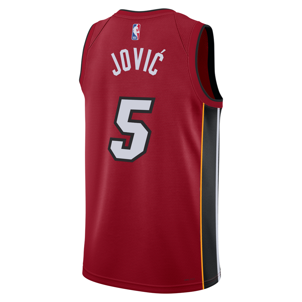 Miami Heat Statement Edition Swingman Jersey - Red - Nikola Jović