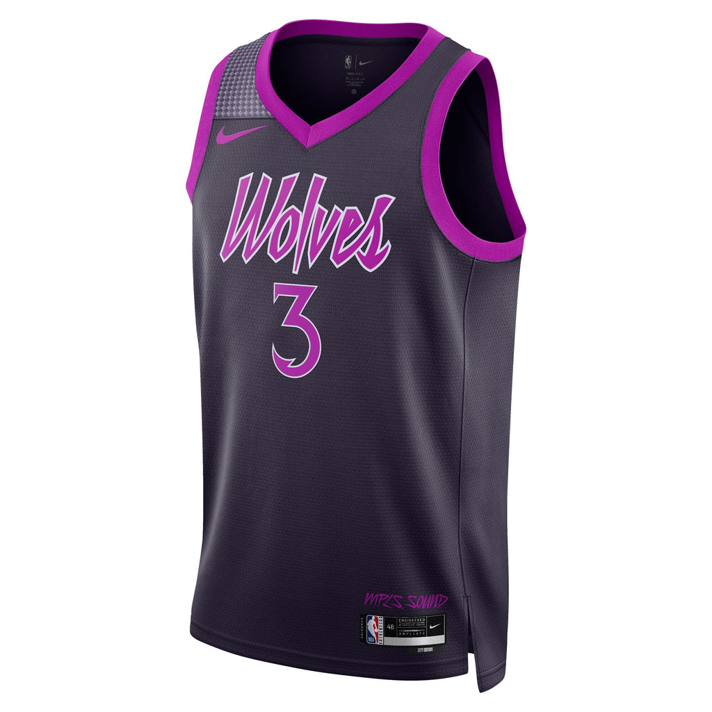 Minnesota Timberwolves 2025/26 City Edition Swingman Jersey - Black - Jaden McDaniels