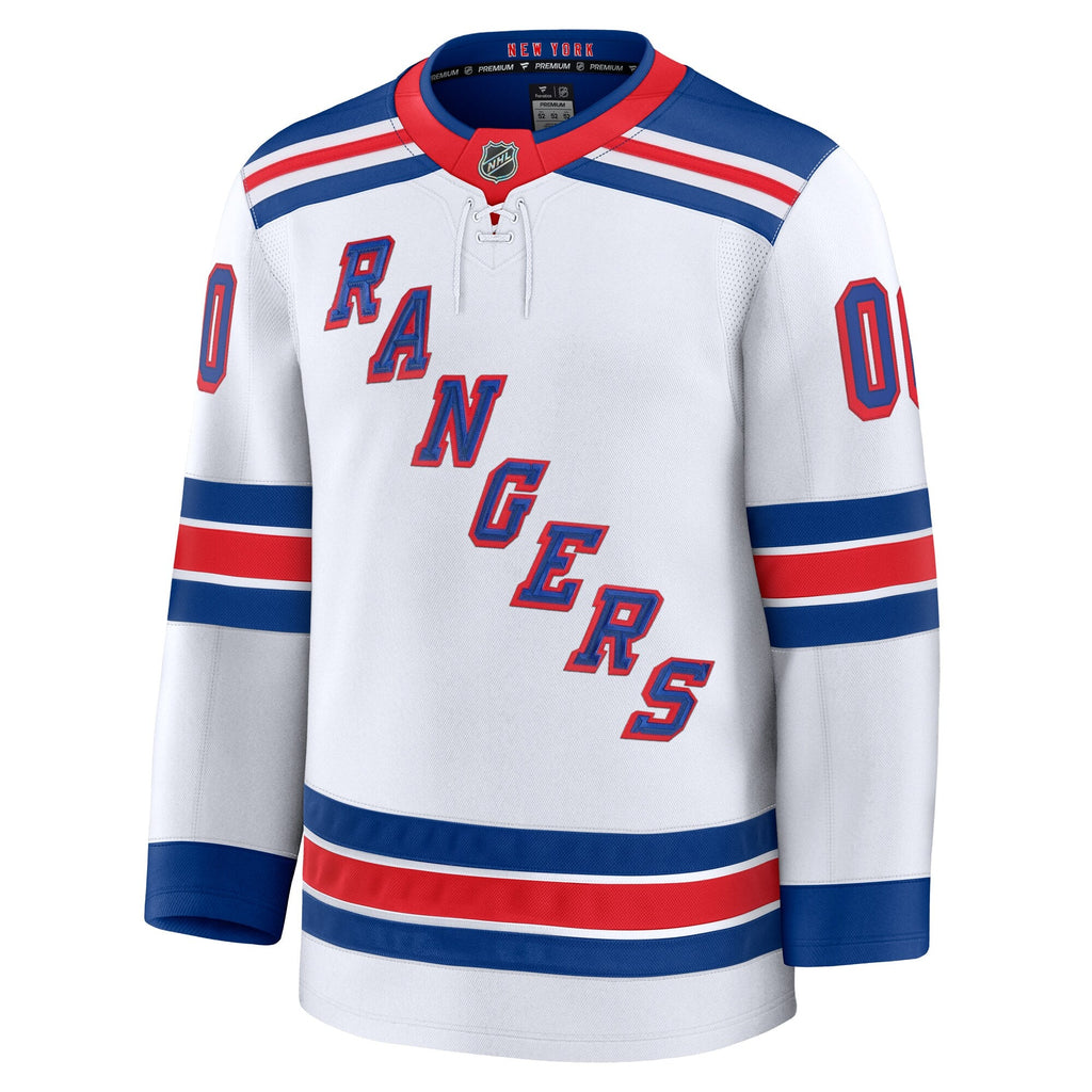 New York Rangers White Away Premium Custom Jersey