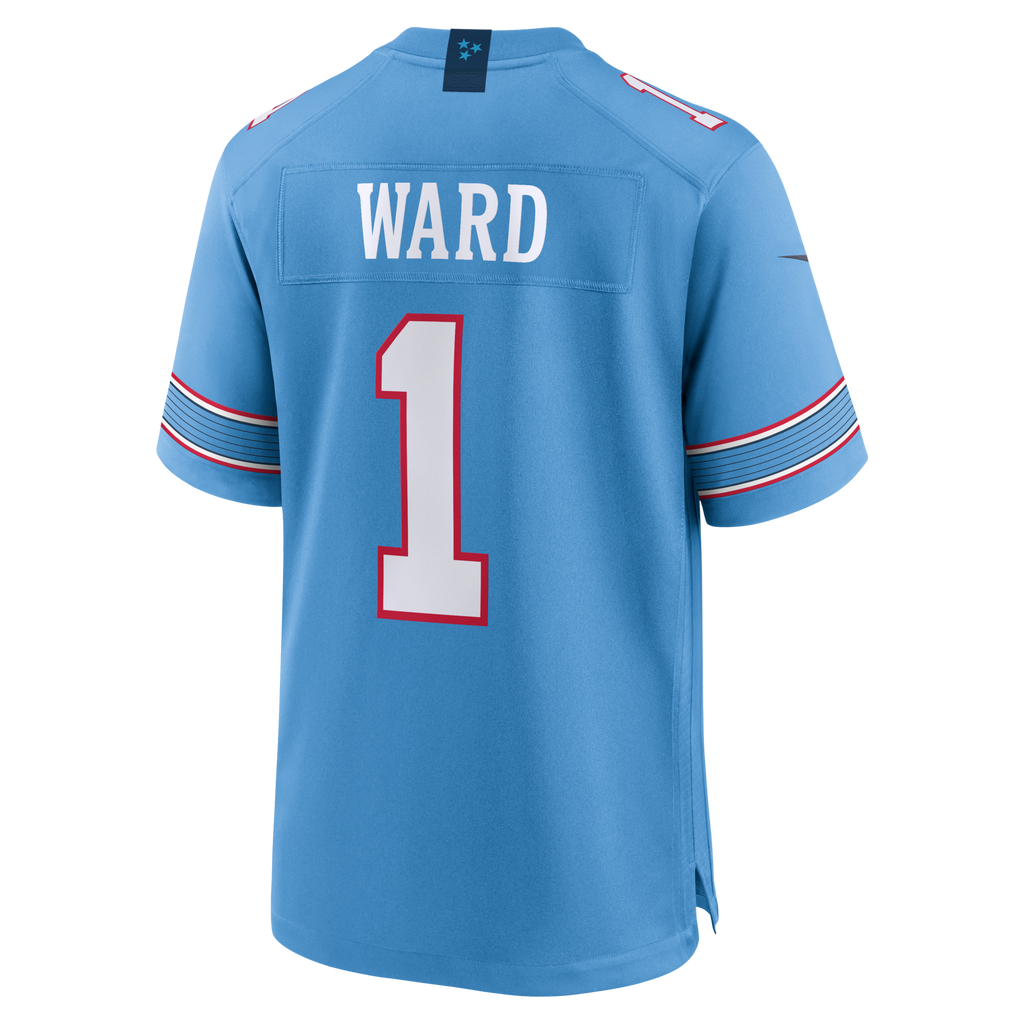 Tennessee Titans Cameron Ward Light Blue Game Football Jersey