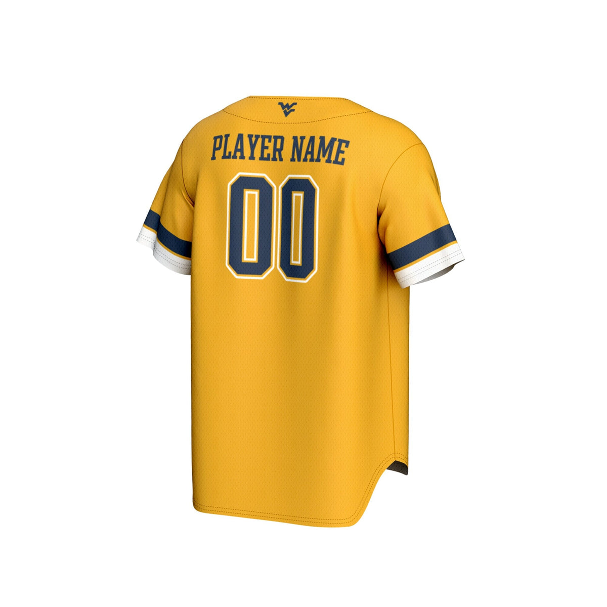 West Virginia Mountaineers NIL Pick-A-Player Lightweight Collegiate Baseball Fashion Jersey - Gold