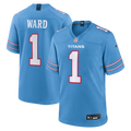 Tennessee Titans Cameron Ward Light Blue Game Football Jersey