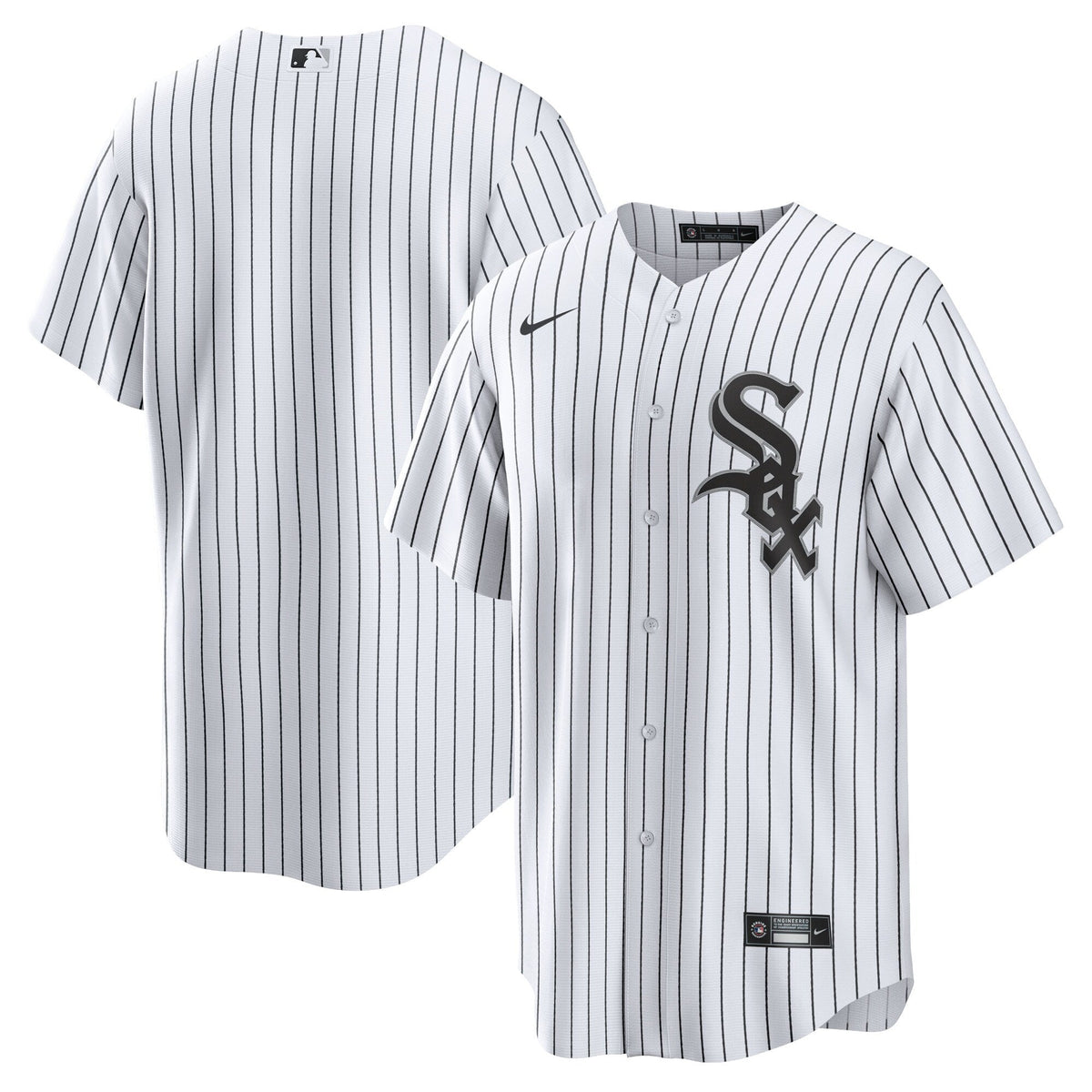 Chicago White Sox White Home Blank Replica Baseball Jersey