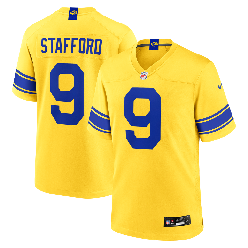 Los Angeles Rams Matthew Stafford Classic Sol Game Football Jersey