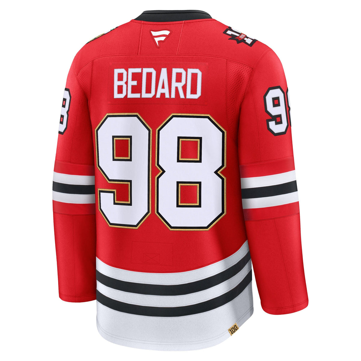 Chicago Blackhawks Connor Bedard Red Centennial Premium Player Jersey