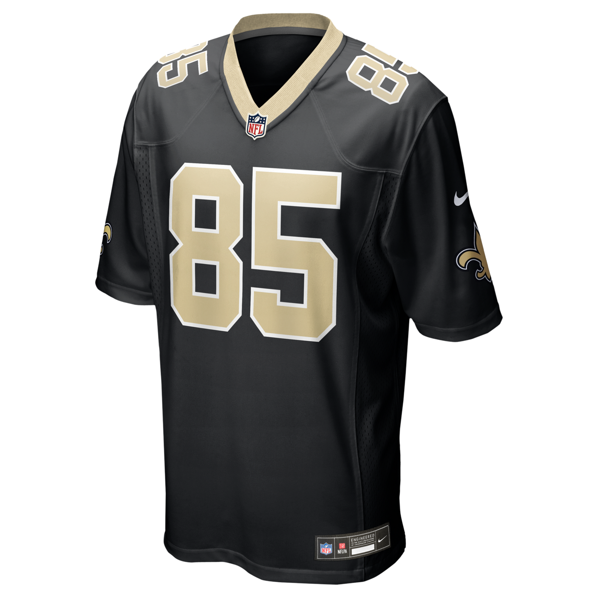 New Orleans Saints Jontre Kirklin Black Team Game Football Jersey