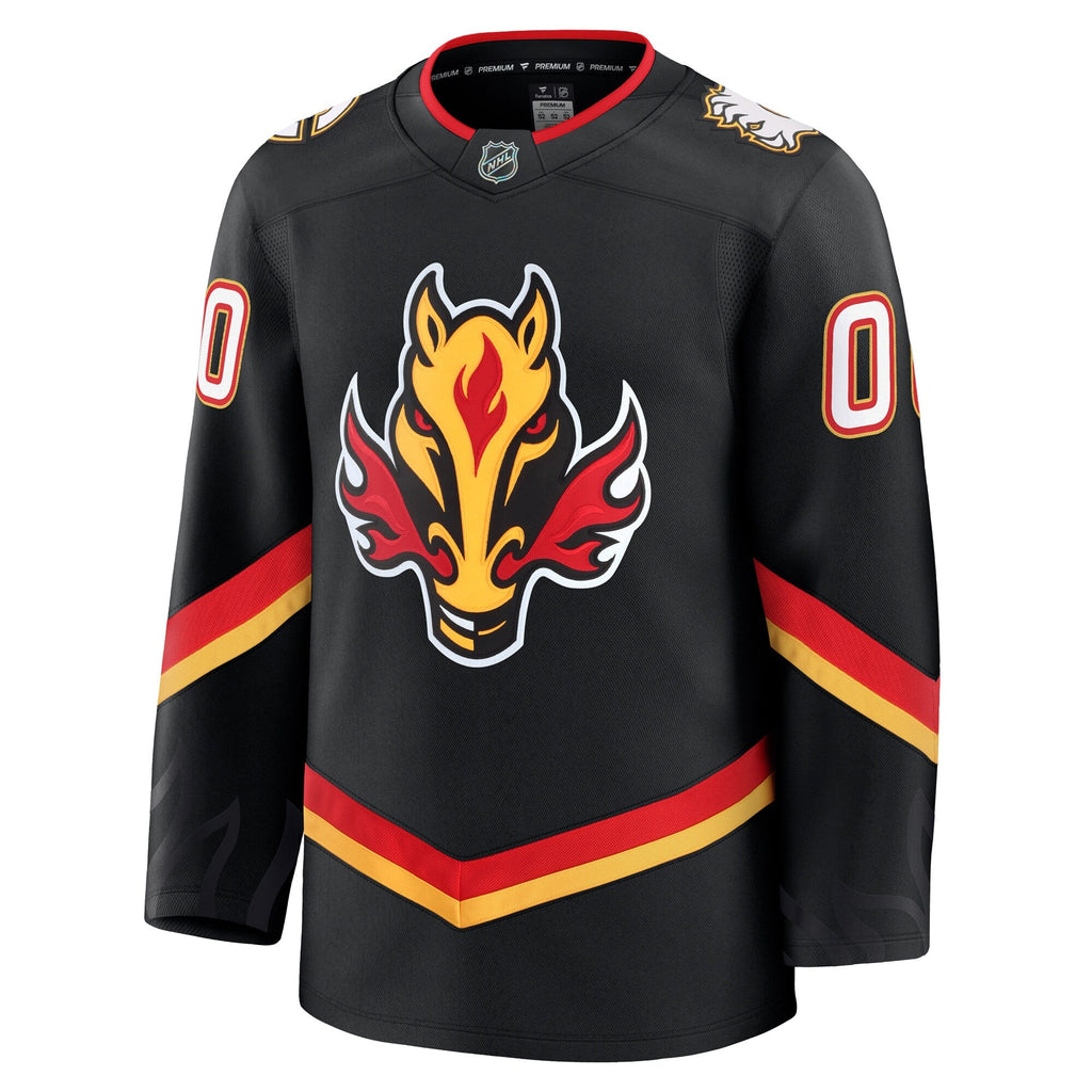 Calgary Flames Black Alternate Premium Custom Jersey