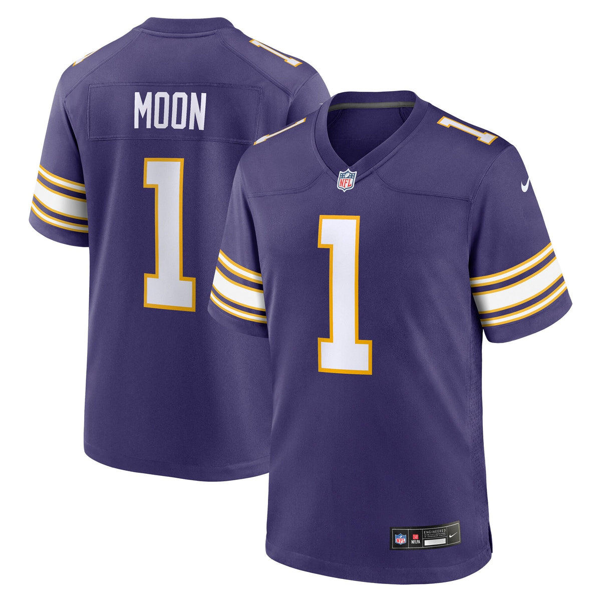 Minnesota Vikings Warren Moon Purple Retired Player Alternate Game Football Jersey