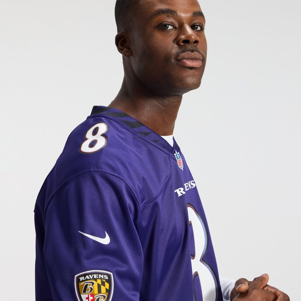 Baltimore Ravens Lamar Jackson Purple Team Game Football Jersey