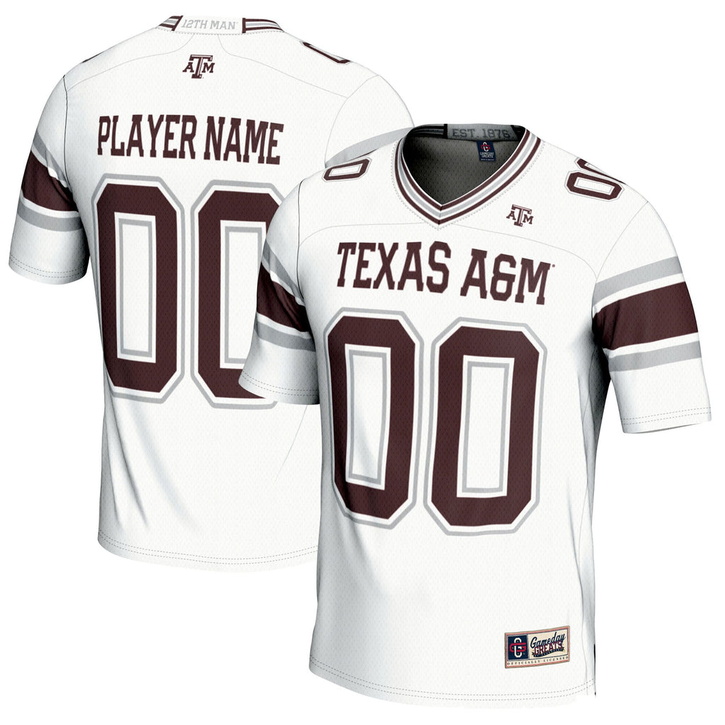 Texas A&M Aggies NIL Pick-A-Player Football Jersey - White