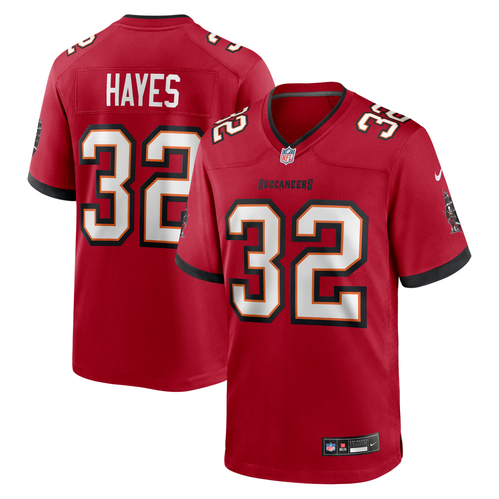 Tampa Bay Buccaneers Josh Hayes Red Game Football Jersey