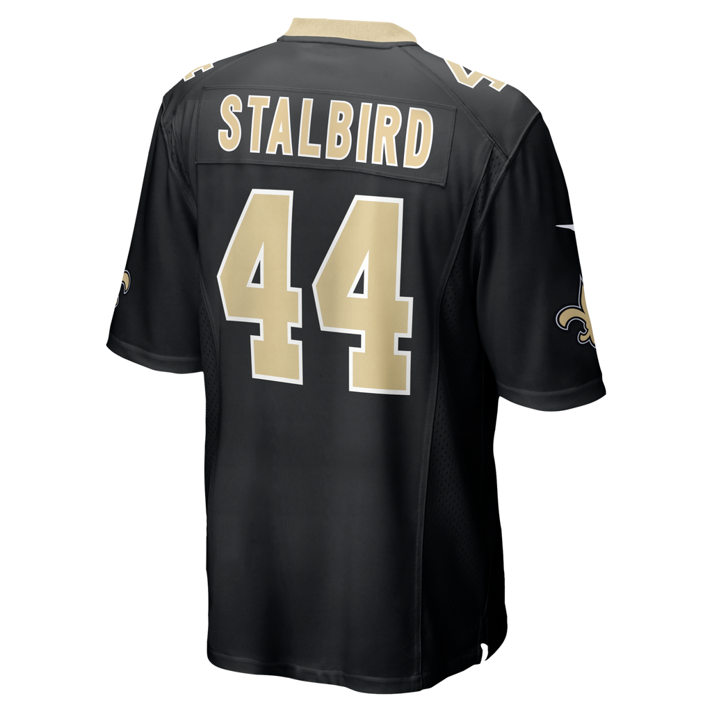 New Orleans Saints Isaiah Stalbird Black Team Game Football Jersey