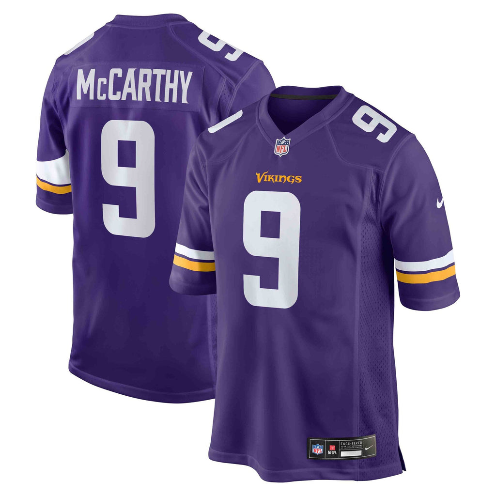 Minnesota Vikings J.J. McCarthy Purple Player Game Football Jersey