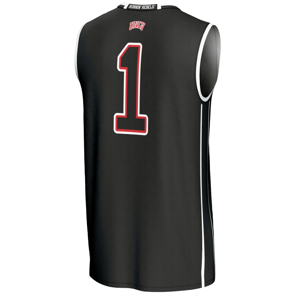 #1 Black UNLV Rebels Lightweight Basketball Jersey
