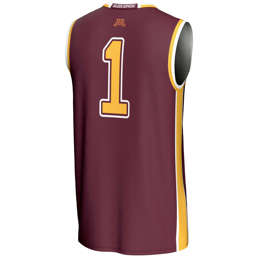 #1 Minnesota Golden Gophers Lightweight Basketball Jersey - Maroon