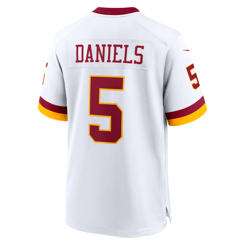 Washington Commanders Jayden Daniels White Game Super Bowl Era Football Jersey
