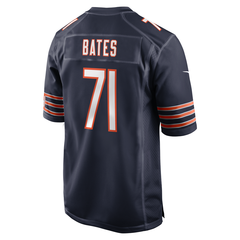 Chicago Bears Ryan Bates Navy Game Football Jersey