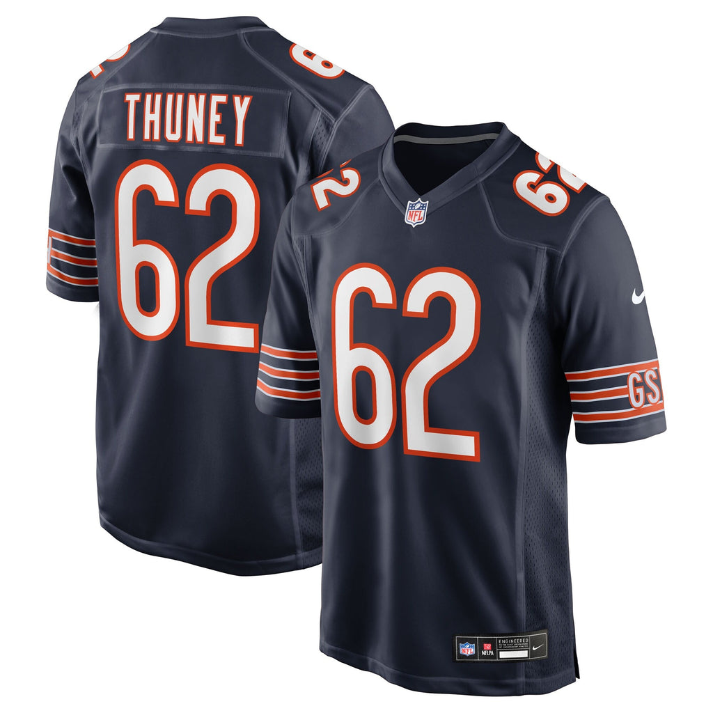 Chicago Bears Joe Thuney Navy Team Game Football Jersey