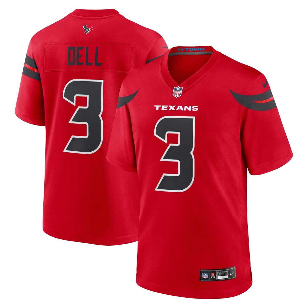 Houston Texans Tank Dell Red Alternate Game Football Jersey