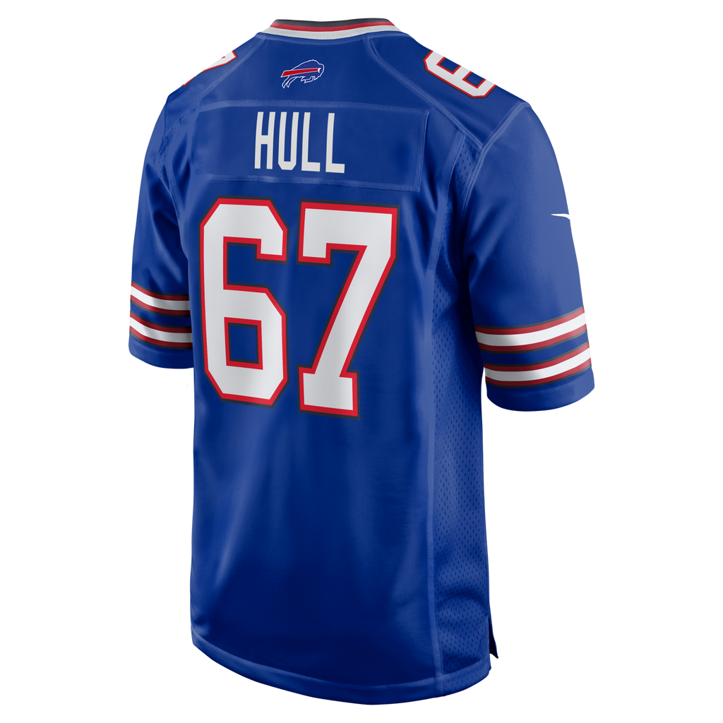 Buffalo Bills Kent Hull Royal Game Retired Player Football Jersey