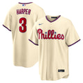 Philadelphia Phillies Bryce Harper Cream Alternate Replica Baseball Jersey