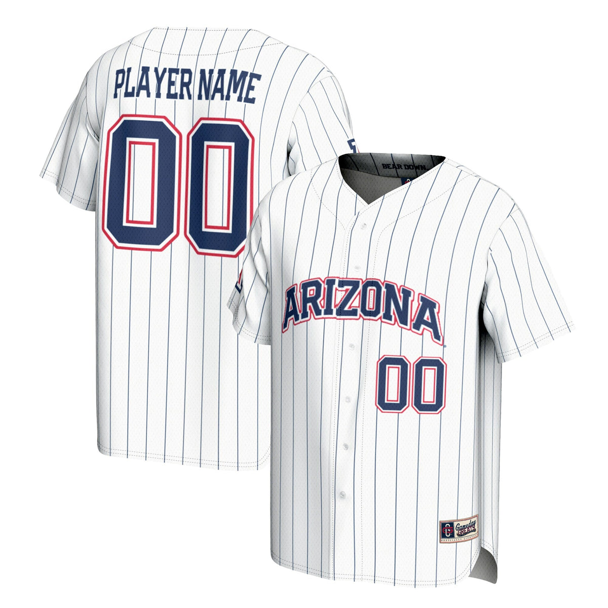 Arizona Wildcats NIL Pick-A-Player Lightweight Baseball Jersey - White
