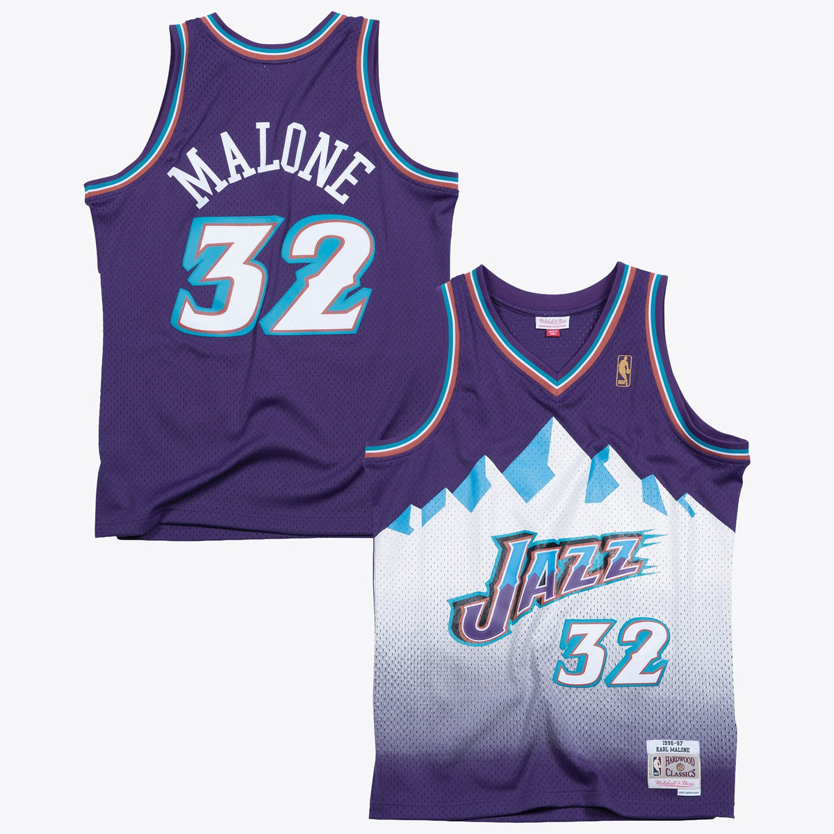 Utah Jazz Karl Malone 1996 Swingman Road Jersey - Purple
