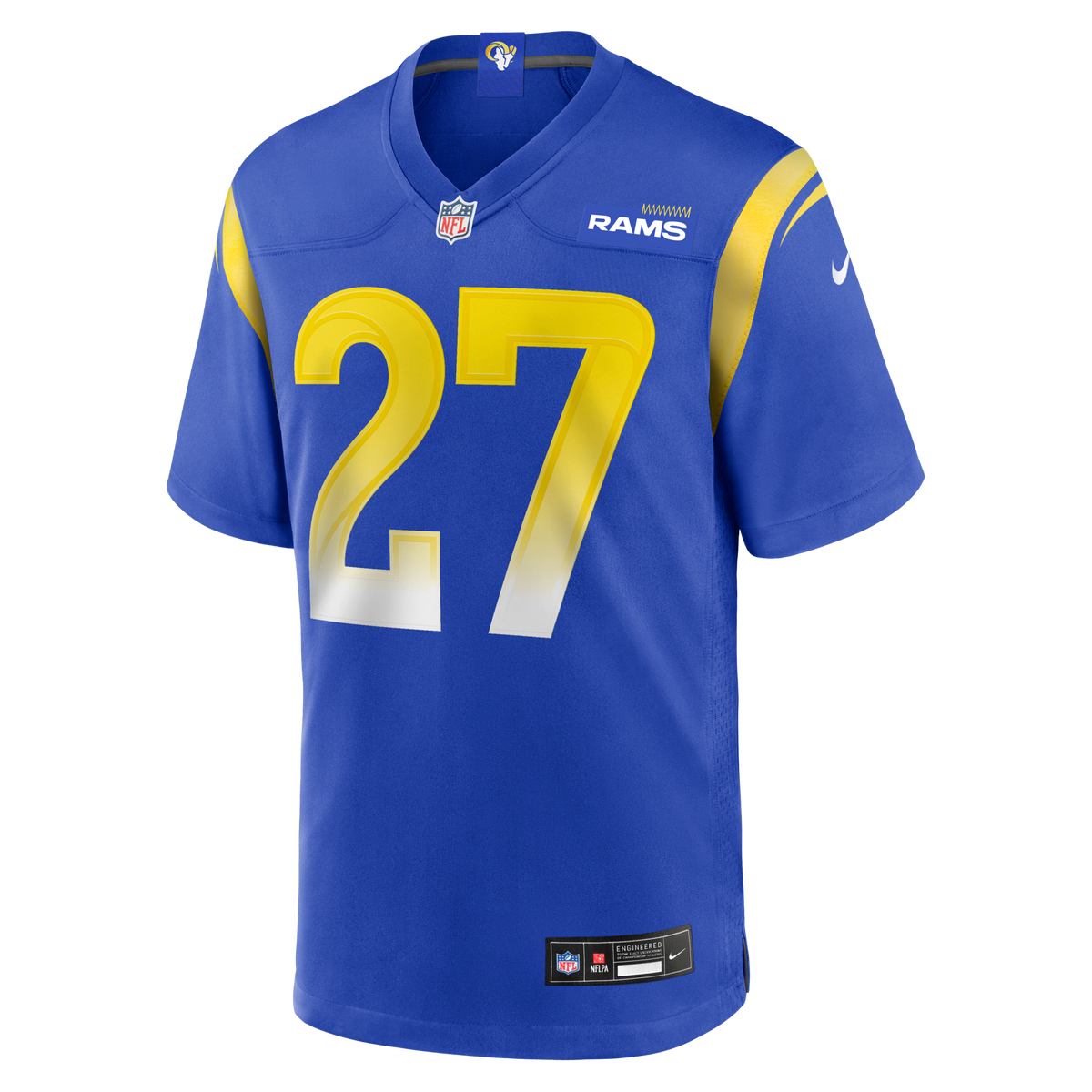Los Angeles Rams Jarquez Hunter Royal Team Game Football Jersey