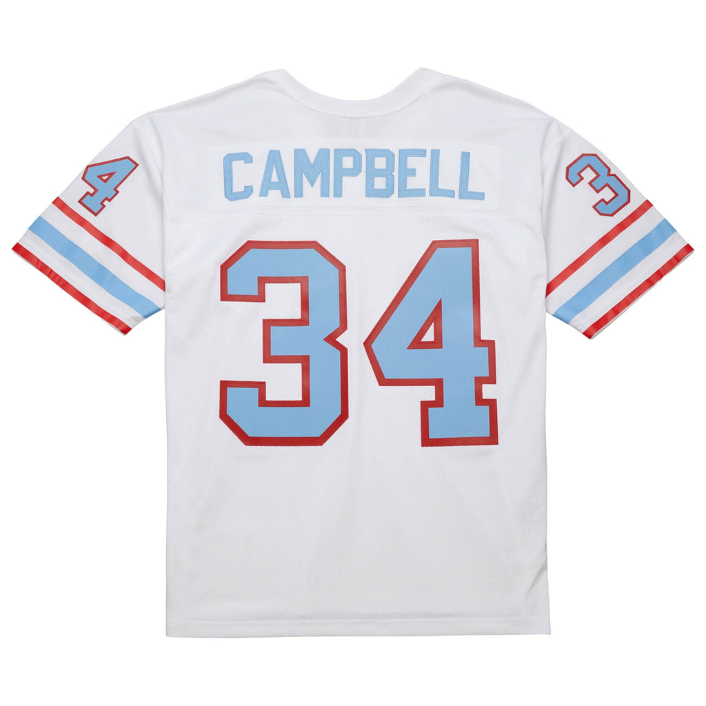 Houston Oilers Earl Campbell White 1979 Legacy Replica Football Jersey