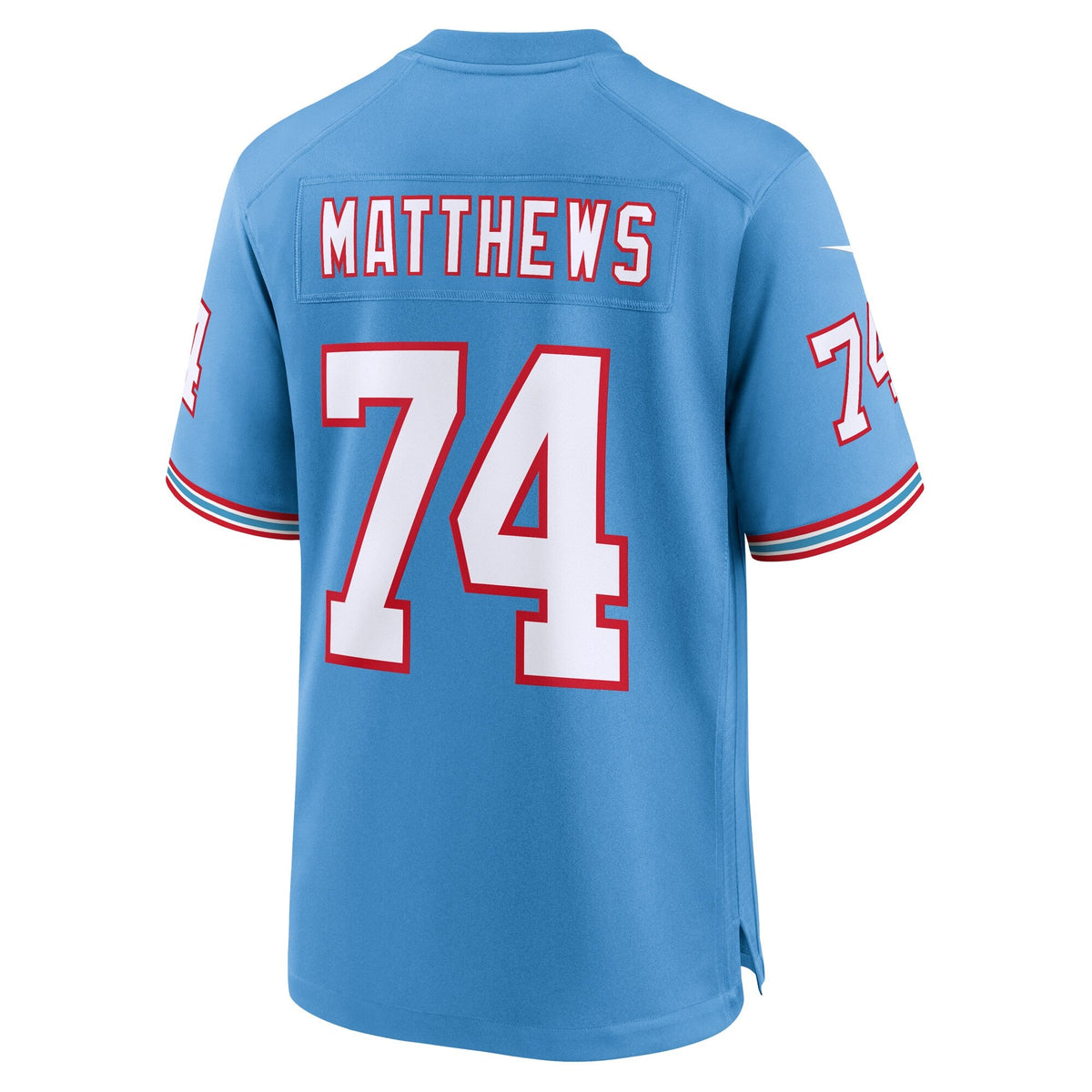 Tennessee Titans Bruce Matthews Light Blue Retired Player Alternate Game Football Jersey