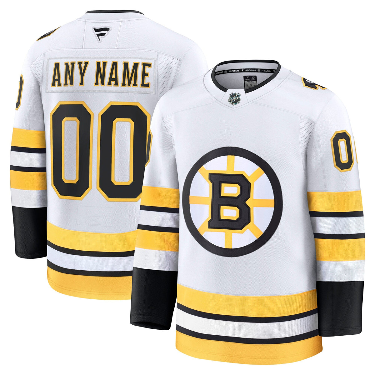 Boston Bruins White Away Premium Custom Jersey
