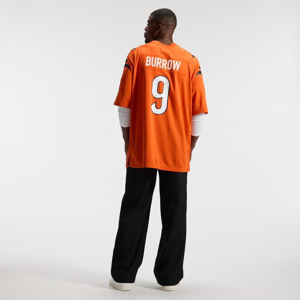 Cincinnati Bengals Joe Burrow Orange Alternate Game Football Jersey