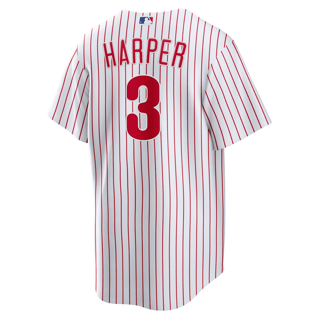 Philadelphia Phillies Bryce Harper White Home Replica Player Name Baseball Jersey