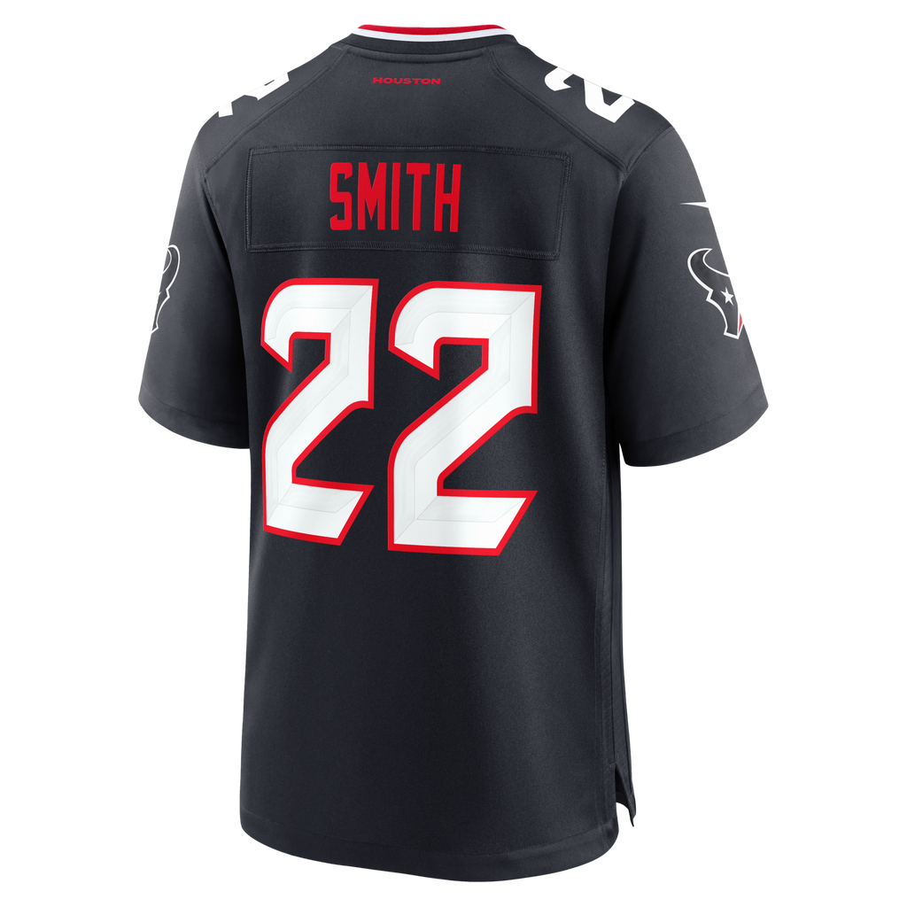 Houston Texans Jaylin Smith Navy Team Game Football Jersey